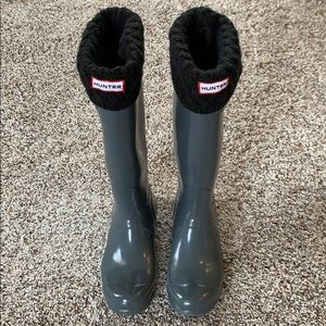 Gray Blue Hunter Rain boots 🌧